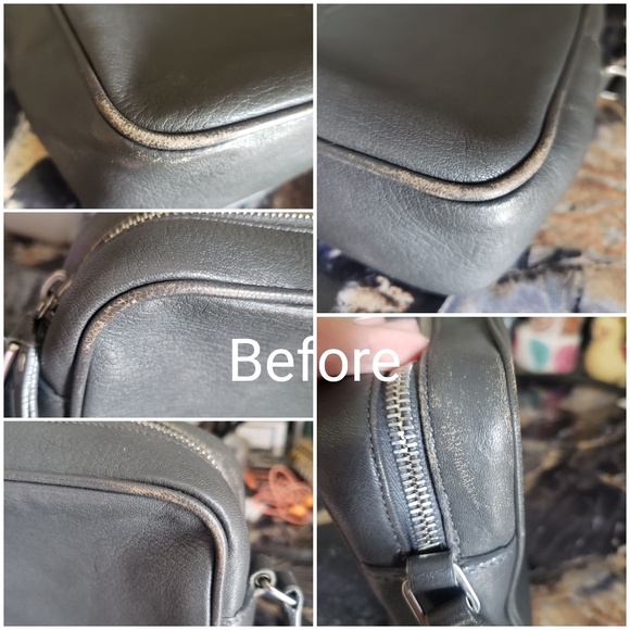 *SOLD*Authentic Pre-owned Saint Laurent Lambskin Monogram Small Lou Camera Bag - Picture 11 of 16